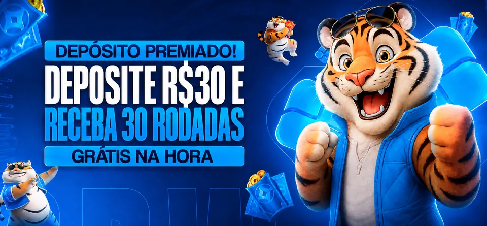 Deposite R$30 e receba 30 rodadas grátis na hora